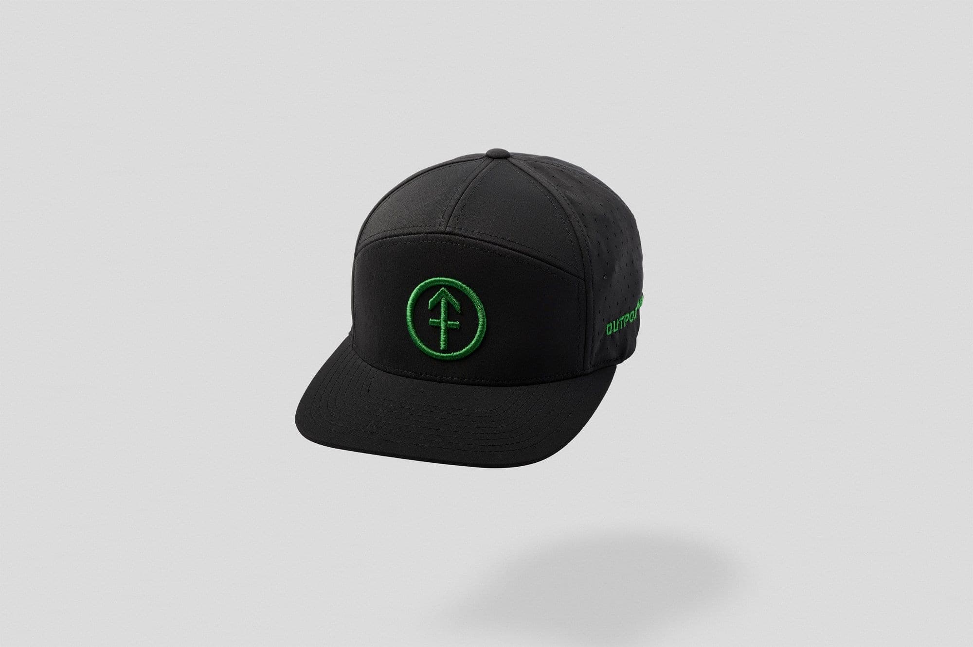 Outpost 43 Flat Bill Green Logo Hat