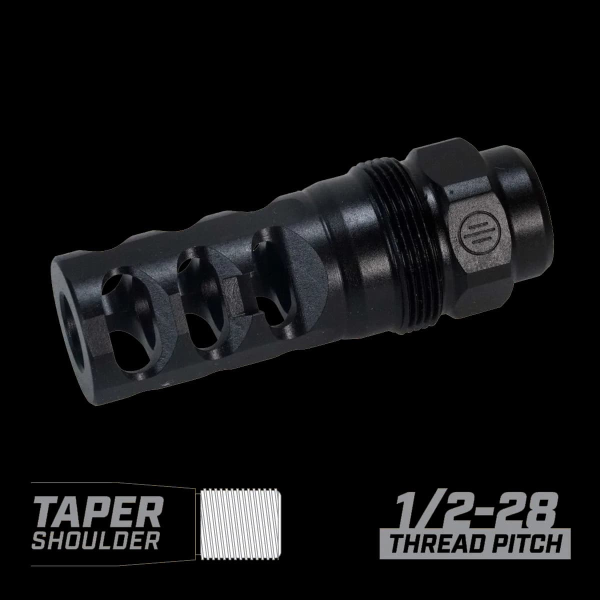PWS FRC 3-PORT 223 COMPENSATOR TAPERED 1/2-28
