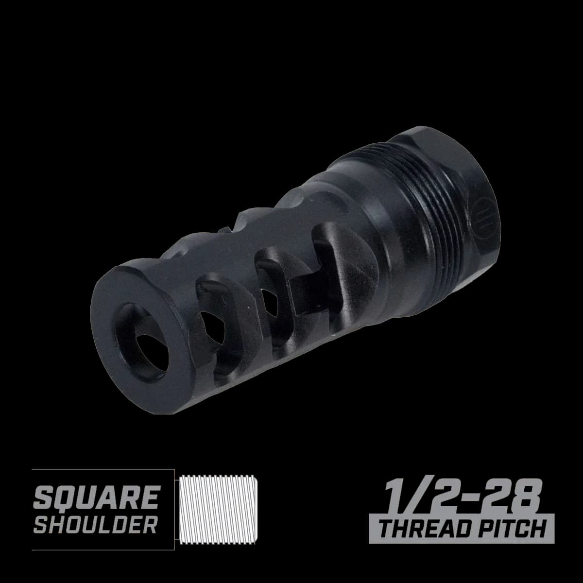 PWS FRC 3-PORT 223 COMPENSATOR FLAT 1/2-28